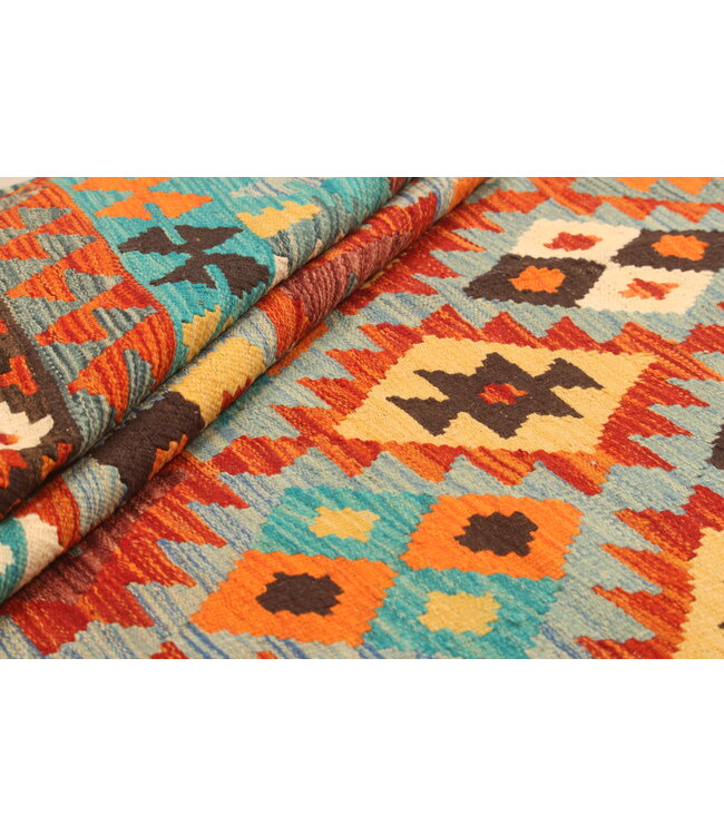 292x200cm Handwoven Traditional Kelim Area Rug Wool Carpet