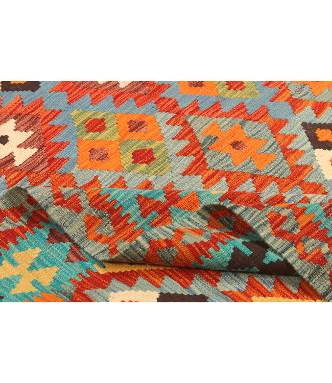 292x200cm Handgewebter Traditioneller Kelim Teppich Woll