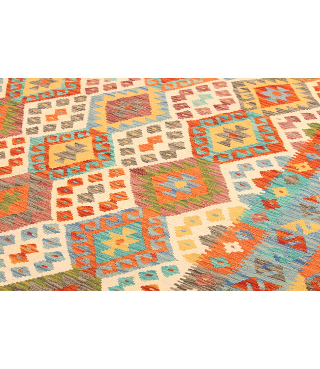 306x194cm Afghan Oriental wool carpet Handmade Kelim Rug