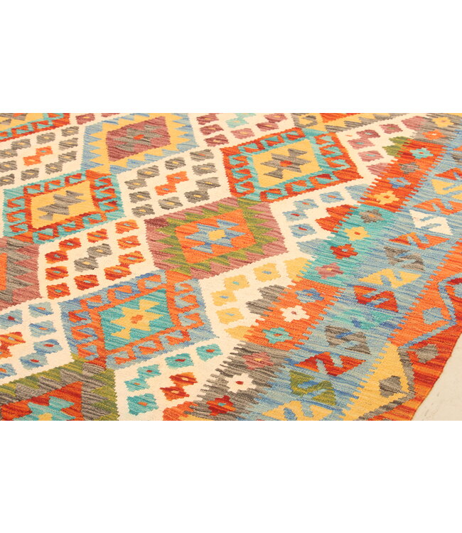 306x194cm Afghan Oriental wool carpet Handmade Kelim Rug