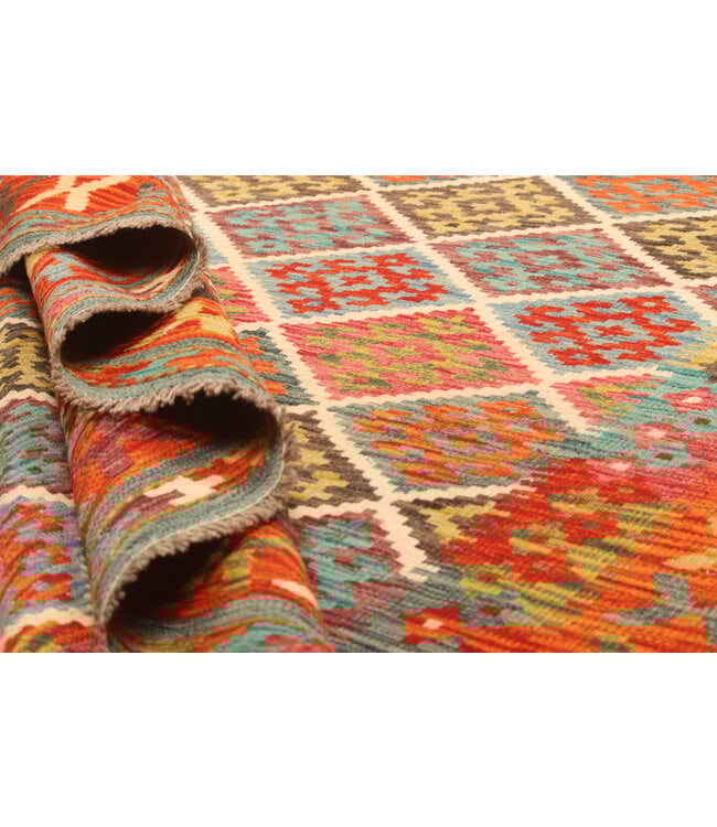 292x195cm Afghan Oriental wool carpet Handmade Kelim Rug