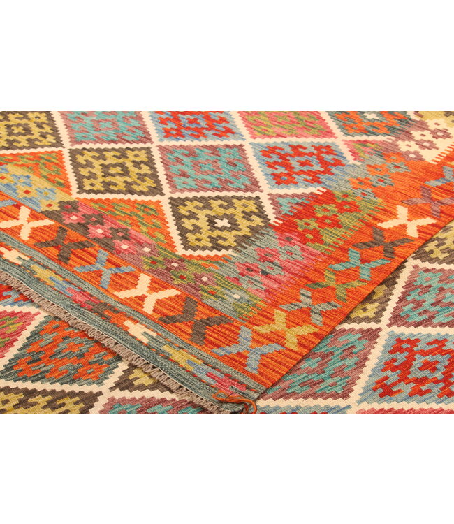 292x195cm Afghan Oriental wool carpet Handmade Kelim Rug