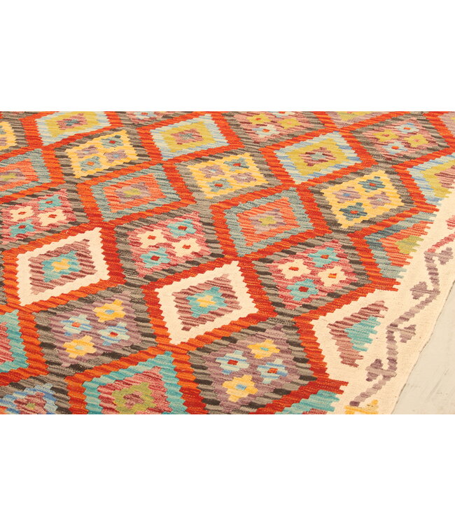 293x195cm Schöner teppich handgewebter Kelim-Wollteppich Orientalischer Teppich