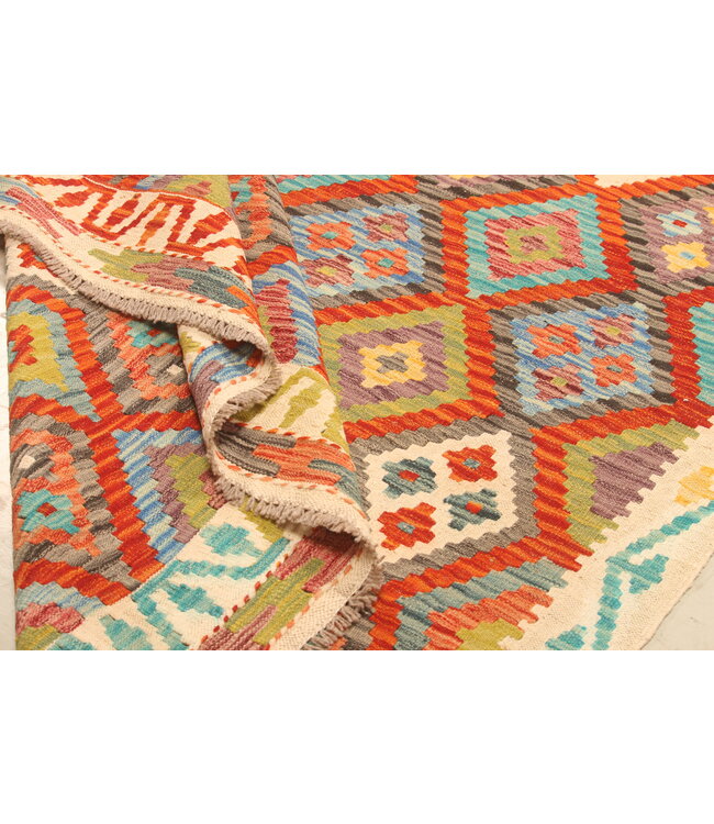 293x195cm Schöner teppich handgewebter Kelim-Wollteppich Orientalischer Teppich