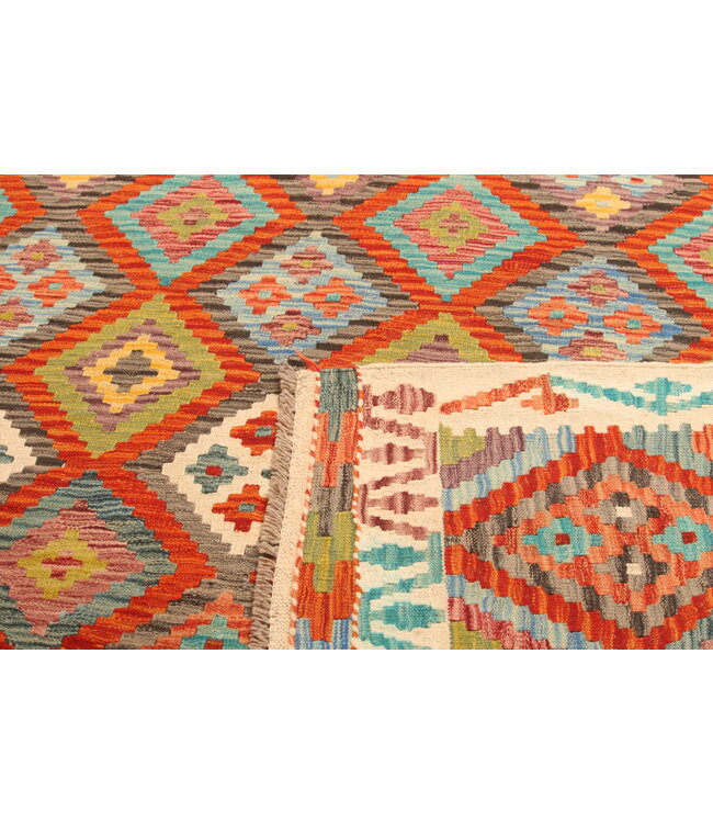 293x195cm Schöner teppich handgewebter Kelim-Wollteppich Orientalischer Teppich