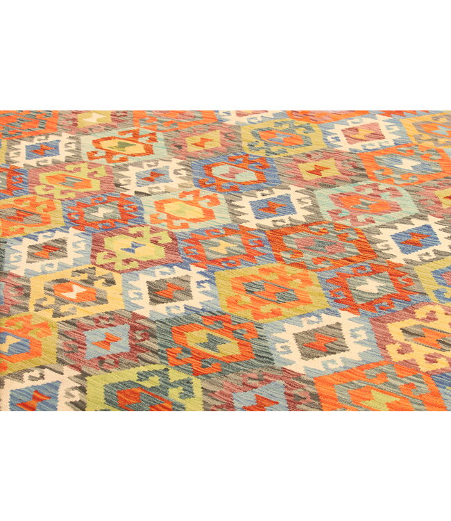 288x206cm Afghan Oriental wool carpet Handmade Kelim Rug