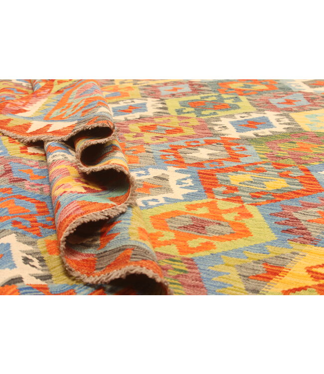 288x206cm Afghan Oriental wool carpet Handmade Kelim Rug