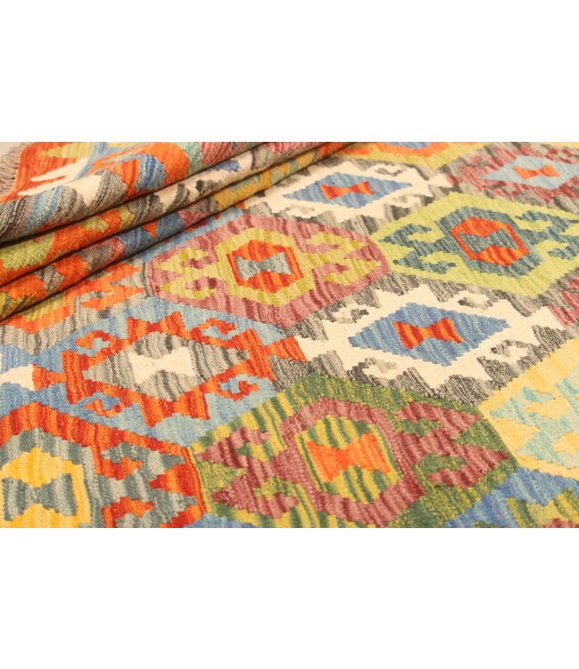 288x206cm Afghan Oriental wool carpet Handmade Kelim Rug