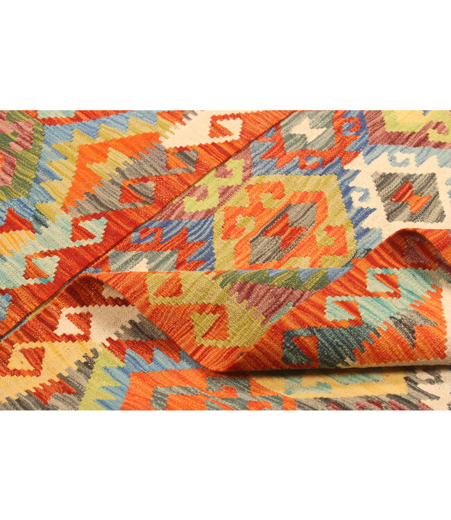 288x206cm Afghan Oriental wool carpet Handmade Kelim Rug