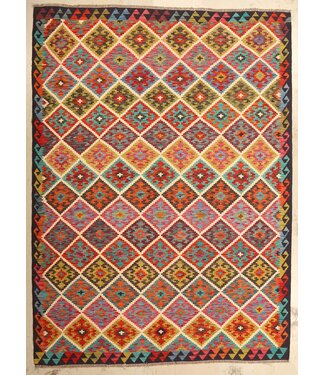 Kelimshop 286x202cm Mooie handgeweven Kelim vloerkleed wollen oosterse tapijt Kelimshop 286x202cm Mooie handgeweven Kelim vloerkleed wollen oosterse tapijt