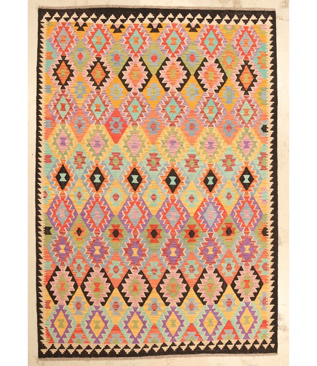 300x205cm Afghaans oosters wollen tapijt handgemaakt Kelim-kleed