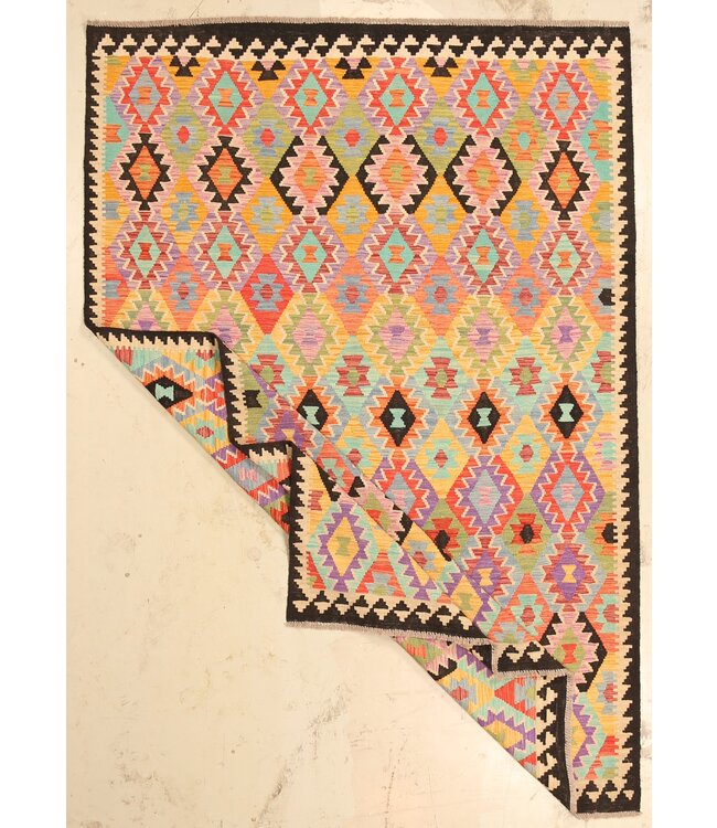 300x205cm Afghaans oosters wollen tapijt handgemaakt Kelim-kleed