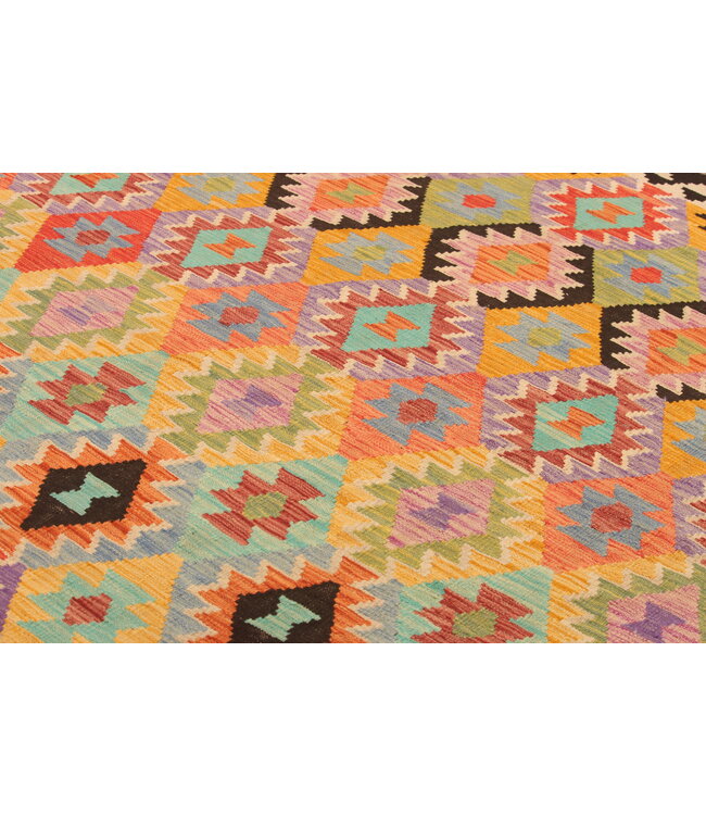 300x205cm Afghaans oosters wollen tapijt handgemaakt Kelim-kleed