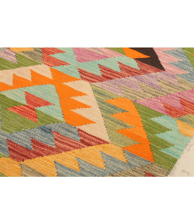 300x204cm Afghan Oriental wool carpet Handmade Kelim Rug