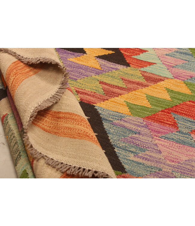 300x204cm Afghan Oriental wool carpet Handmade Kelim Rug