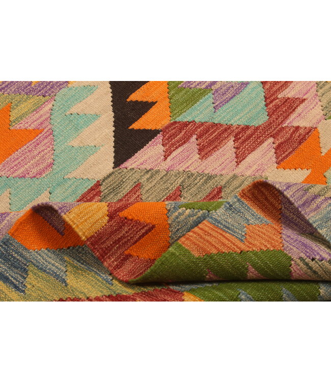 300x204cm Afghan Oriental wool carpet Handmade Kelim Rug