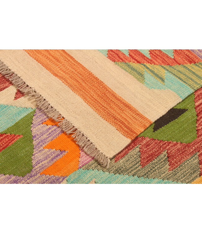 300x204cm Afghan Oriental wool carpet Handmade Kelim Rug