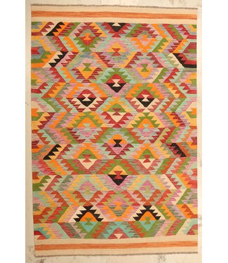 Kelimshop 303x200cm Mooie handgeweven Kelim vloerkleed wollen oosterse tapijt Kelimshop 303x200cm Mooie handgeweven Kelim vloerkleed wollen oosterse tapijt