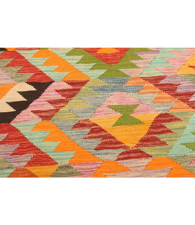 303x200cm Mooie handgeweven Kelim vloerkleed wollen oosterse tapijt