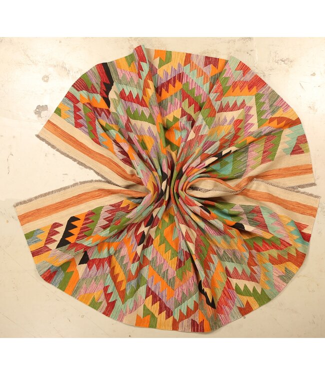 303x200cm Mooie handgeweven Kelim vloerkleed wollen oosterse tapijt