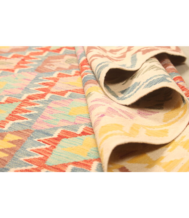 304x209cm Afghan Oriental wool carpet Handmade Kelim Rug