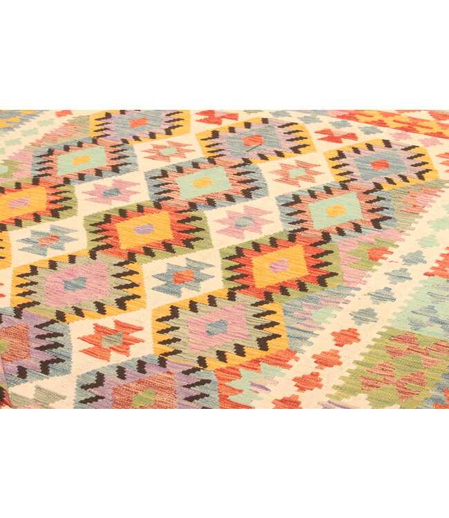 293x198cm Afghan Oriental wool carpet Handmade Kelim Rug