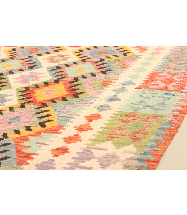 293x198cm Afghan Oriental wool carpet Handmade Kelim Rug