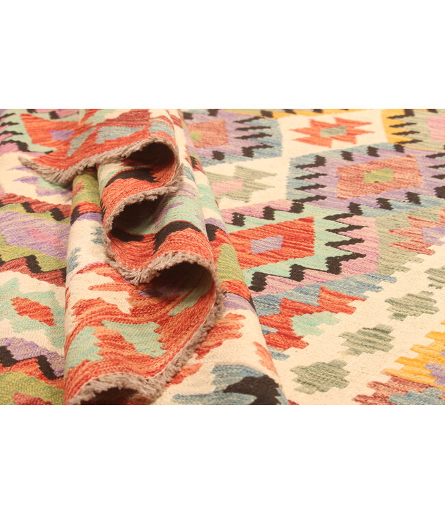 293x198cm Afghan Oriental wool carpet Handmade Kelim Rug