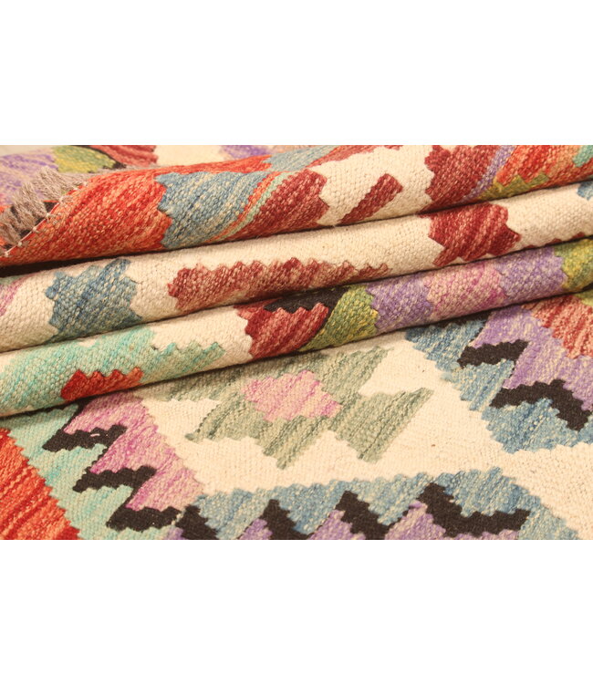 293x198cm Afghan Oriental wool carpet Handmade Kelim Rug