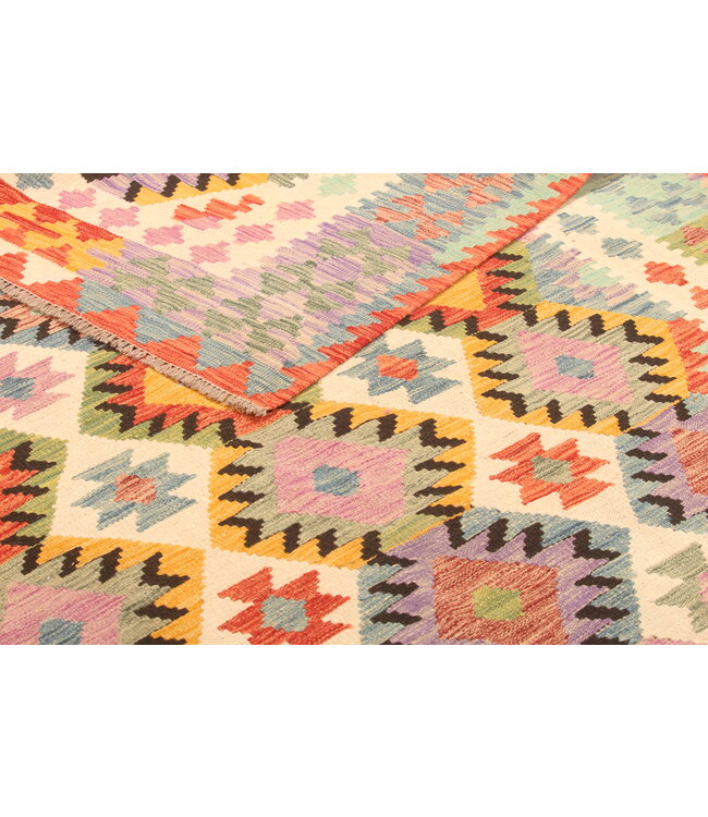 293x198cm Afghan Oriental wool carpet Handmade Kelim Rug