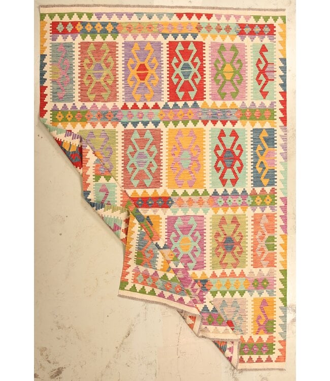 296x201cm Schöner teppich handgewebter Kelim-Wollteppich Orientalischer Teppich