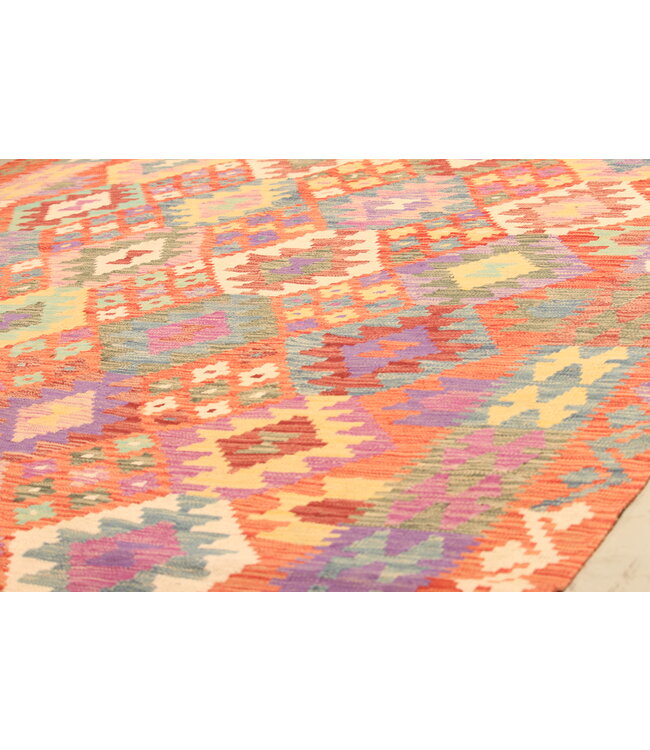 303x202cm Afghaans oosters wollen tapijt handgemaakt Kelim-kleed