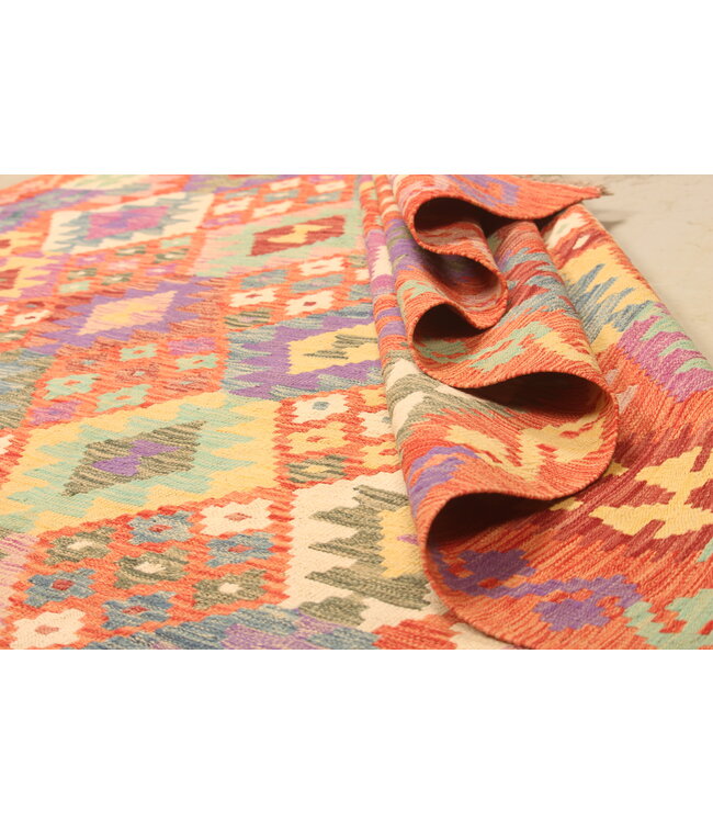 303x202cm Afghan Oriental wool carpet Handmade Kelim Rug