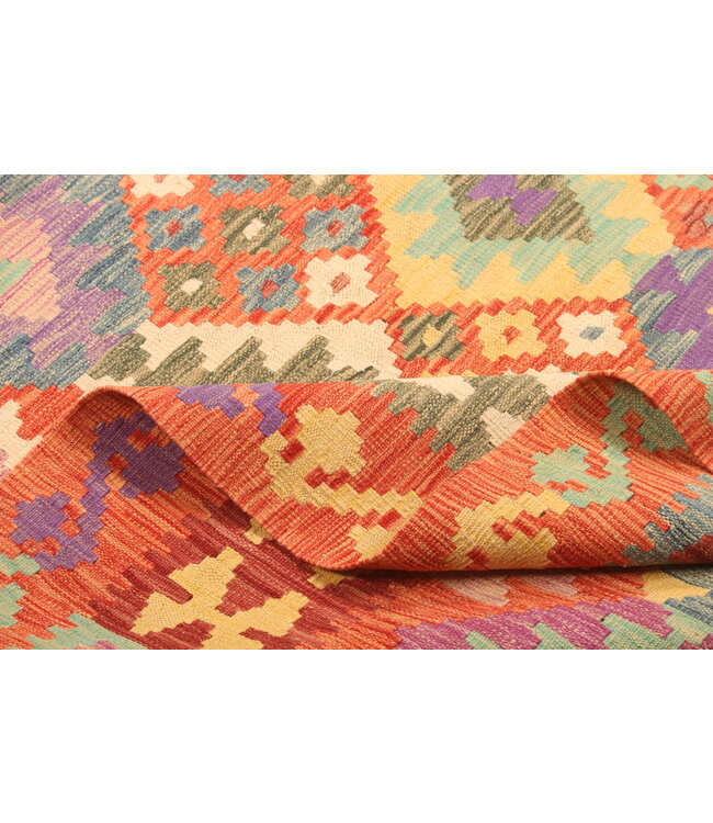 303x202cm Afghan Oriental wool carpet Handmade Kelim Rug