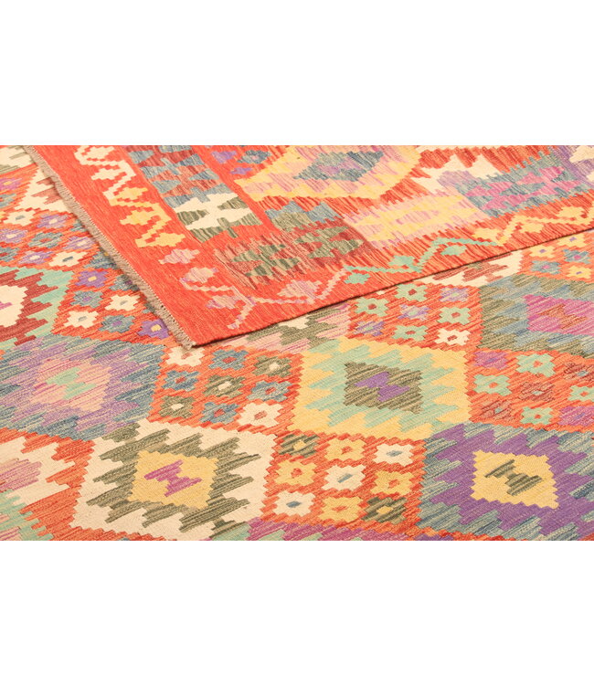 303x202cm Afghan Oriental wool carpet Handmade Kelim Rug