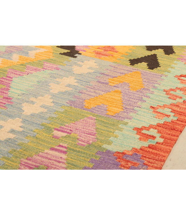 297x204cm Beautiful Rug Handwoven Kelim Wool  Oriental carpet