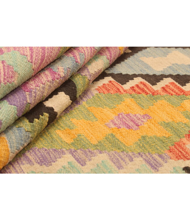 297x204cm Schöner teppich handgewebter Kelim-Wollteppich Orientalischer Teppich