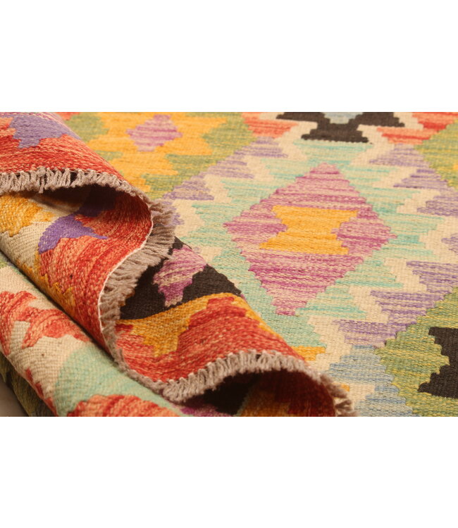 297x204cm Beautiful Rug Handwoven Kelim Wool  Oriental carpet