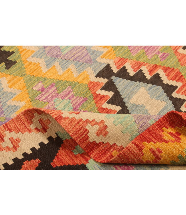 297x204cm Beautiful Rug Handwoven Kelim Wool  Oriental carpet