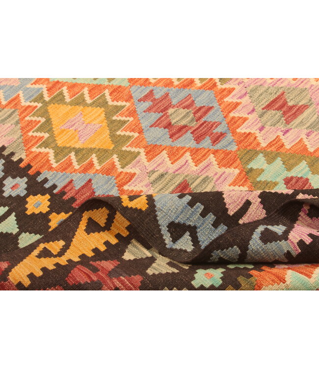 299x206cm  Afghanischer orientalischer Wollteppich handgefertigter Kelim-Teppich