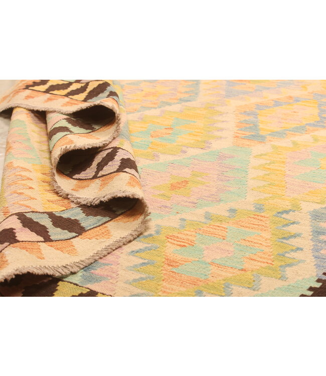 305x207cm Afghan Oriental wool carpet Handmade Kelim Rug