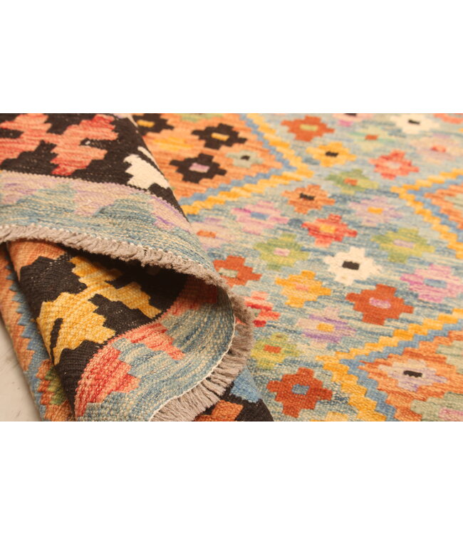 300x206cm Afghan Oriental wool carpet Handmade Kelim Rug