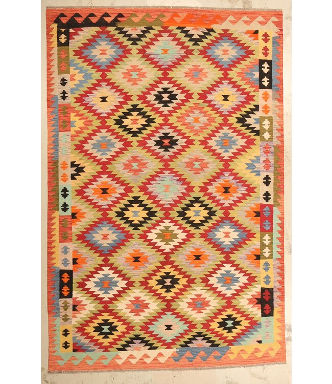 300x195cm Beautiful Rug Handwoven Kelim Wool  Oriental carpet