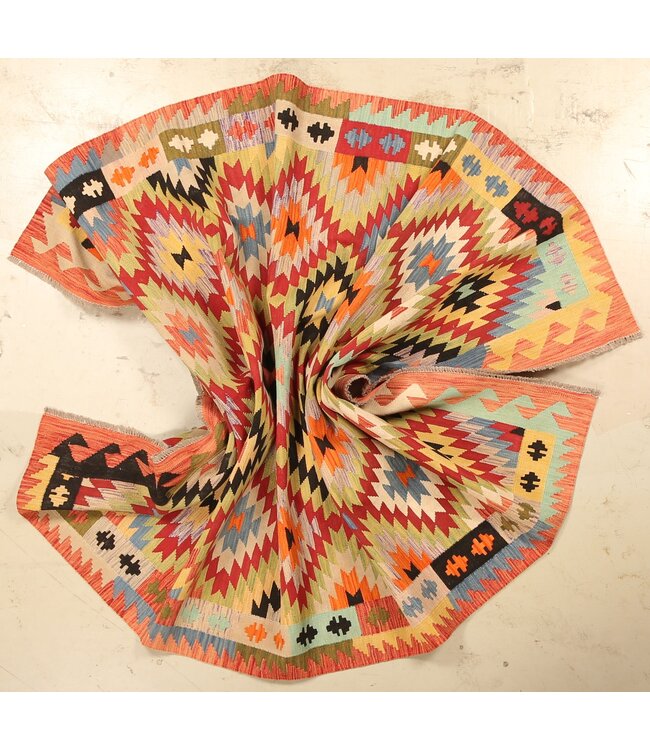 300x195cm Schöner teppich handgewebter Kelim-Wollteppich Orientalischer Teppich