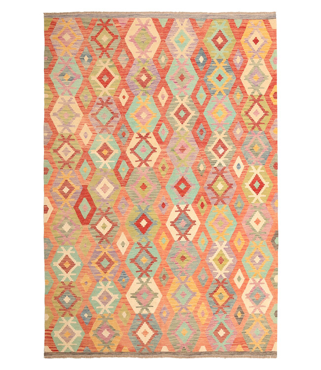 295x200cm Schöner teppich handgewebter Kelim-Wollteppich Orientalischer Teppich