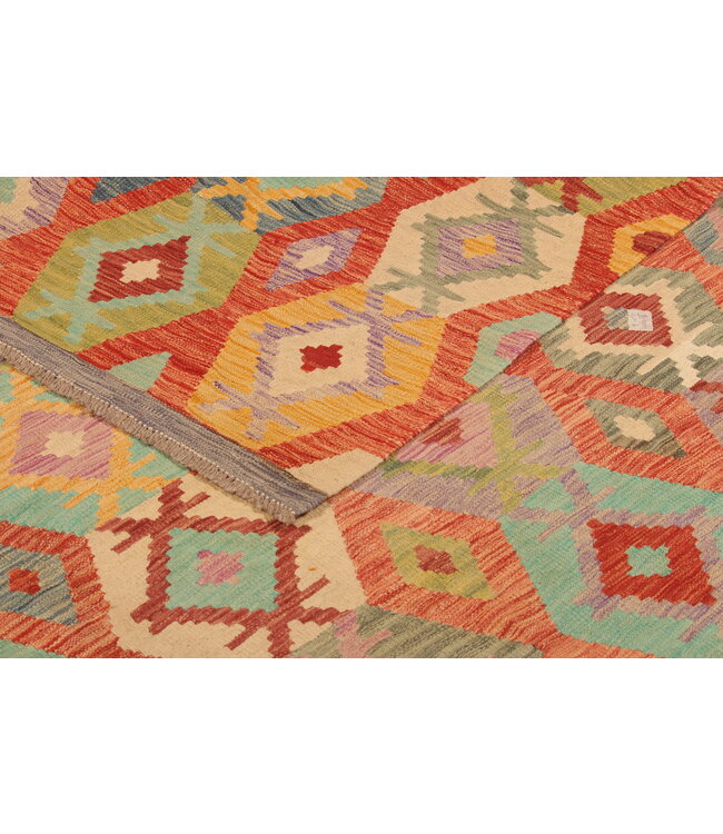 295x200cm  Beautiful Rug Handwoven Kelim Wool  Oriental carpet