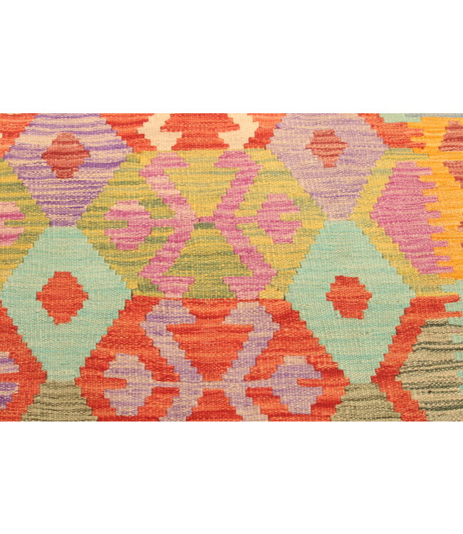 295x198cm Handwoven Traditional Kelim Area Rug Wool Carpet