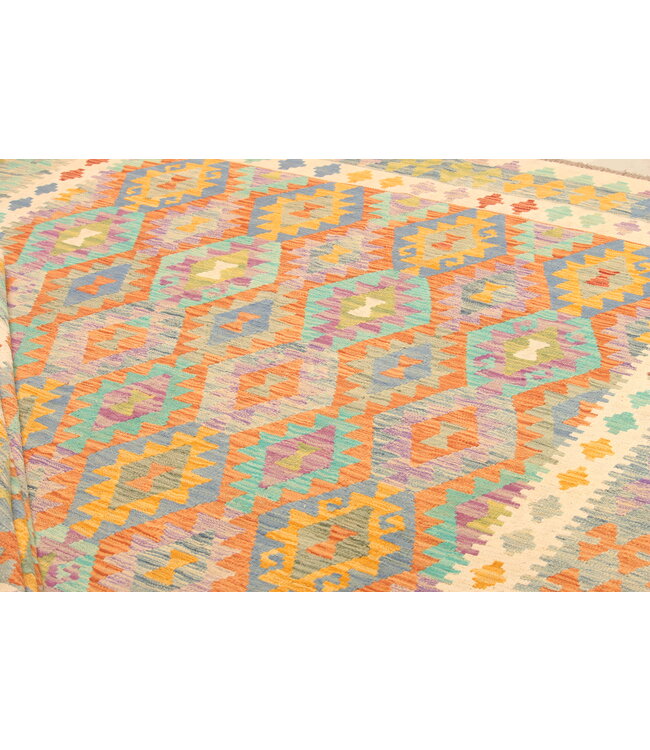 293x205cm Afghan Oriental wool carpet Handmade Kelim Rug