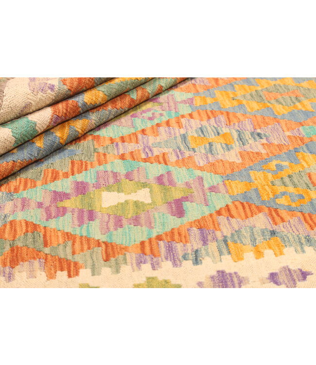 293x205cm Afghan Oriental wool carpet Handmade Kelim Rug