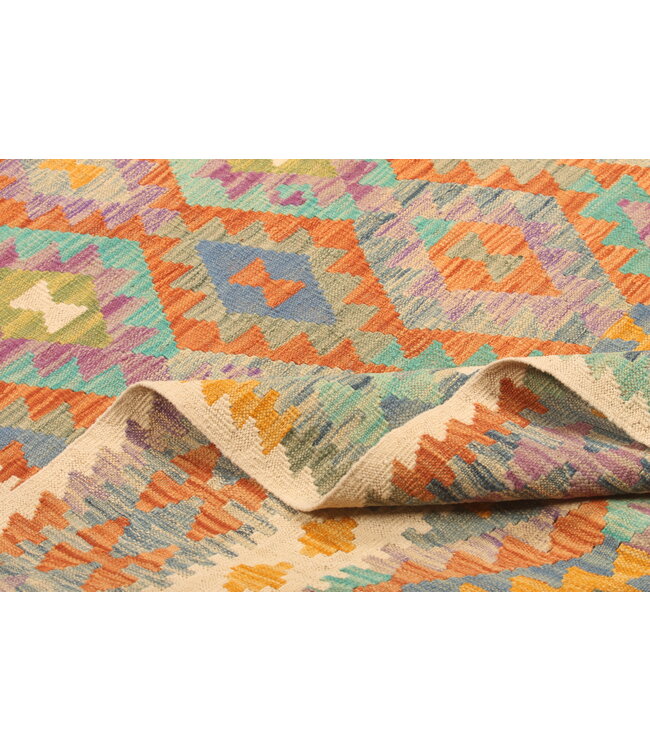 293x205cm Afghan Oriental wool carpet Handmade Kelim Rug